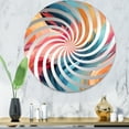 thumbnail image 1 of Designart "Expressive Artistry in Pastel Colors III" Abstract Vortex Round Wall Mirror - Oval Printed Decorative Mirror - Multiple Color Options, 1 of 1