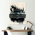 thumbnail image 1 of Designart "Expressive Classic Cars in Black and Cream" Retro Car Metal Wall Art, 1 of 5