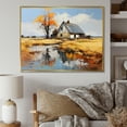 thumbnail image 1 of Designart "Expressive Countryside Farmhouse II" Landscapes Floater Framed Wall Art Print, 1 of 7