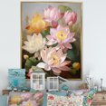 thumbnail image 1 of Designart "Exquisite Bouquet Of Lotus" Lotus Floater Framed Canvas Wall Art, 1 of 5