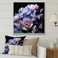 thumbnail image 1 of Designart "Exquisite Deep Purple Iris Blossoms" Irises Floater Framed Canvas Art Print, 1 of 5