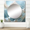 thumbnail image 1 of Designart "Exquisite Mother-of-Pearl White Silver Designs I" Abstract Landscape Square Mirror For Wall Decor - Large Gold Square Printed Wall Mirror Art - Wall Mounted Square Mirror, 1 of 5