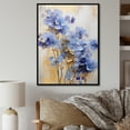 thumbnail image 1 of Designart "Exquisite Violets In Blue And Gold Hues II" Violets Floater Framed Canvas Art Print, 1 of 5