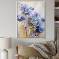 thumbnail image 1 of Designart "Exquisite Violets In Blue And Gold Hues II" Violets Floater Framed Canvas Art Print, 1 of 5
