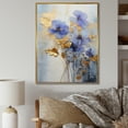 thumbnail image 1 of Designart "Exquisite Violets In Blue And Gold Hues III" Violets Floater Framed Canvas Wall Art, 1 of 5
