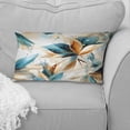 thumbnail image 1 of Designart "Extravagant Teal Crystal Glitz" Glam Printed Throw Pillow, 1 of 5