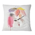 thumbnail image 1 of Designart Eye Lash Face Woman Cosmetic - Portrait Throw Pillow - 18x18, 1 of 1