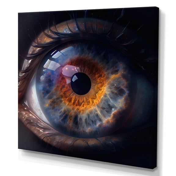 Designart Eye To The Galaxy Canvas Wall Art
