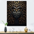 thumbnail image 1 of Designart "Eyes Of The Owl Hidden In Shadows I" Animals Owl Wall Art Living Room, 1 of 7
