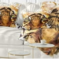 thumbnail image 1 of Designart Eyes with Fire - Animal Throw Pillow - 12x20, 1 of 5