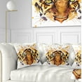 thumbnail image 1 of Designart Eyes with Fire - Animal Throw Pillow - 16x16, 1 of 5