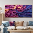 thumbnail image 1 of Designart "Fab Waves Blue and Purple Serenade" Extra Large Abstract Framed Wall Art - Modern Blue Abstract Geometric Entryway Framed Wall Art Print, 1 of 7