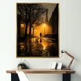 thumbnail image 1 of Designart "Factory Landscape In Afterglow" Factories Floater Framed Wall Decor, 1 of 5