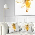 thumbnail image 1 of Designart Fairy Woman with Yellow Wings - Floral Painting Throw Pillow - 18x18, 1 of 5