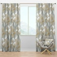 thumbnail image 1 of Designart 'Fall Leaves Pattern Luxury Geometric ' Mid-Century Modern Blackout Curtain Panel, 1 of 4