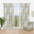 thumbnail image 1 of Designart 'Fall Leaves Pattern Luxury Geometric ' Mid-Century Modern Curtain Panel, 1 of 4