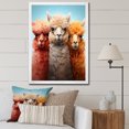 Designart "Family Portrait of Cheerful Alpacas I" Animals Framed Wall