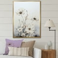 thumbnail image 1 of Designart "Fantasia Of White Wildflowers I" Wildflowers Floater Framed Canvas Art Print, 1 of 5