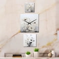 thumbnail image 1 of Designart "Fantasia of White Wildflowers" Wildflowers Oversized Wall Clock - Set Of 3 - Extra large Traditional Clock For Office Décor - Large Vertical Clock, 1 of 6