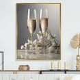 thumbnail image 1 of Designart "Fantasies In Champagne Flutes" Champagne Floater Framed Canvas Wall Art, 1 of 5