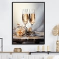 thumbnail image 1 of Designart "Fantasies In Champagne Flutes IV" Champagne Floater Framed Wall Art Prints, 1 of 5