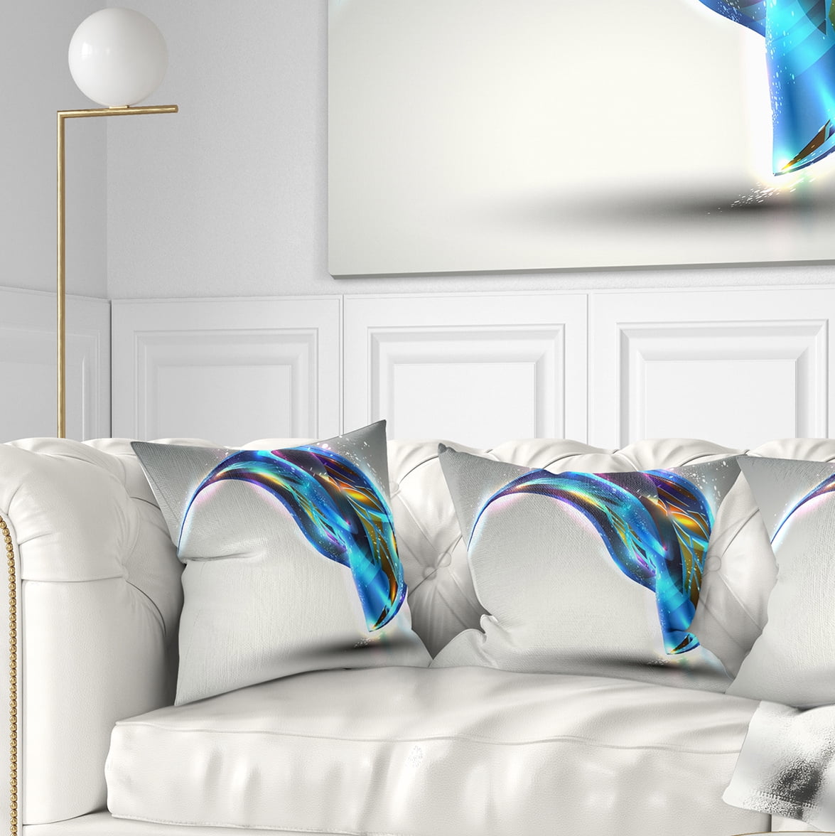 Designart Fantastic Abstract Illustration - Contemporary Throw Pillow - 16x16