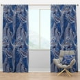 thumbnail image 1 of Designart 'Fantastic Fishes With Blue Pattern' Nautical & Coastal Blackout Curtain Panel, 1 of 4