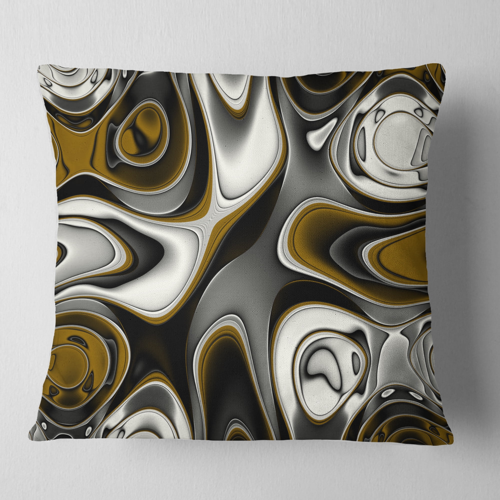Designart Fantastic Fractal Abstract Pattern - Abstract Throw Pillow - 18x18