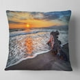 thumbnail image 1 of Designart Fantastic Sandy Shore at Sunset - Seashore Throw Pillow - 16x16, 1 of 4