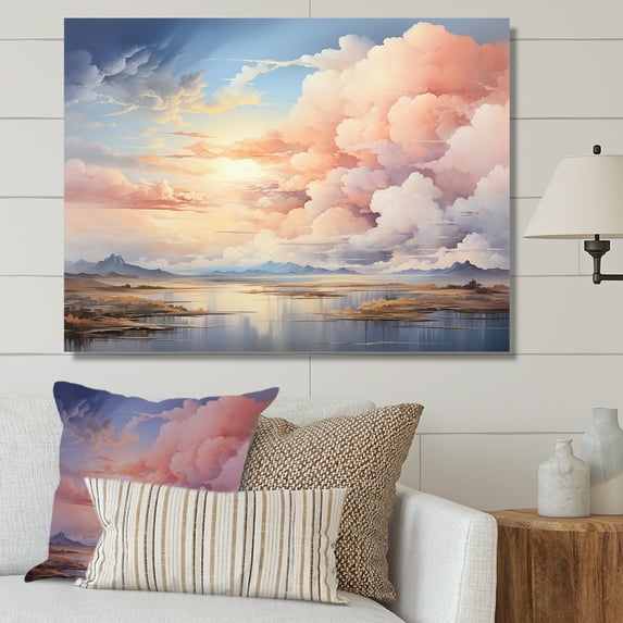 Designart "Fantastical Sky Minimalism I" Sky Canvas Wall Art
