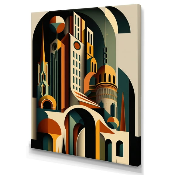 Designart Fantasy Cityscape I Canvas Wall Art