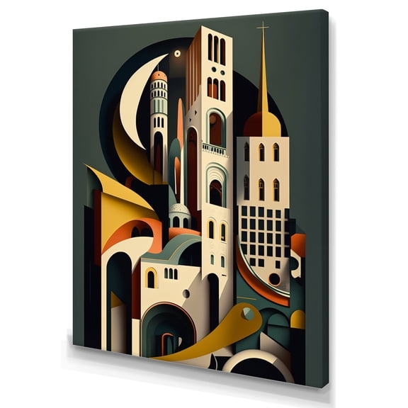 Designart Fantasy Cityscape II Canvas Wall Art