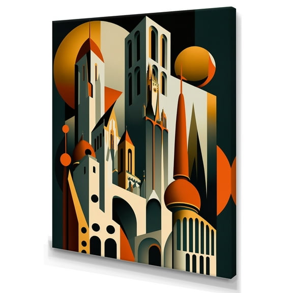 Designart Fantasy Cityscape IV Canvas Wall Art