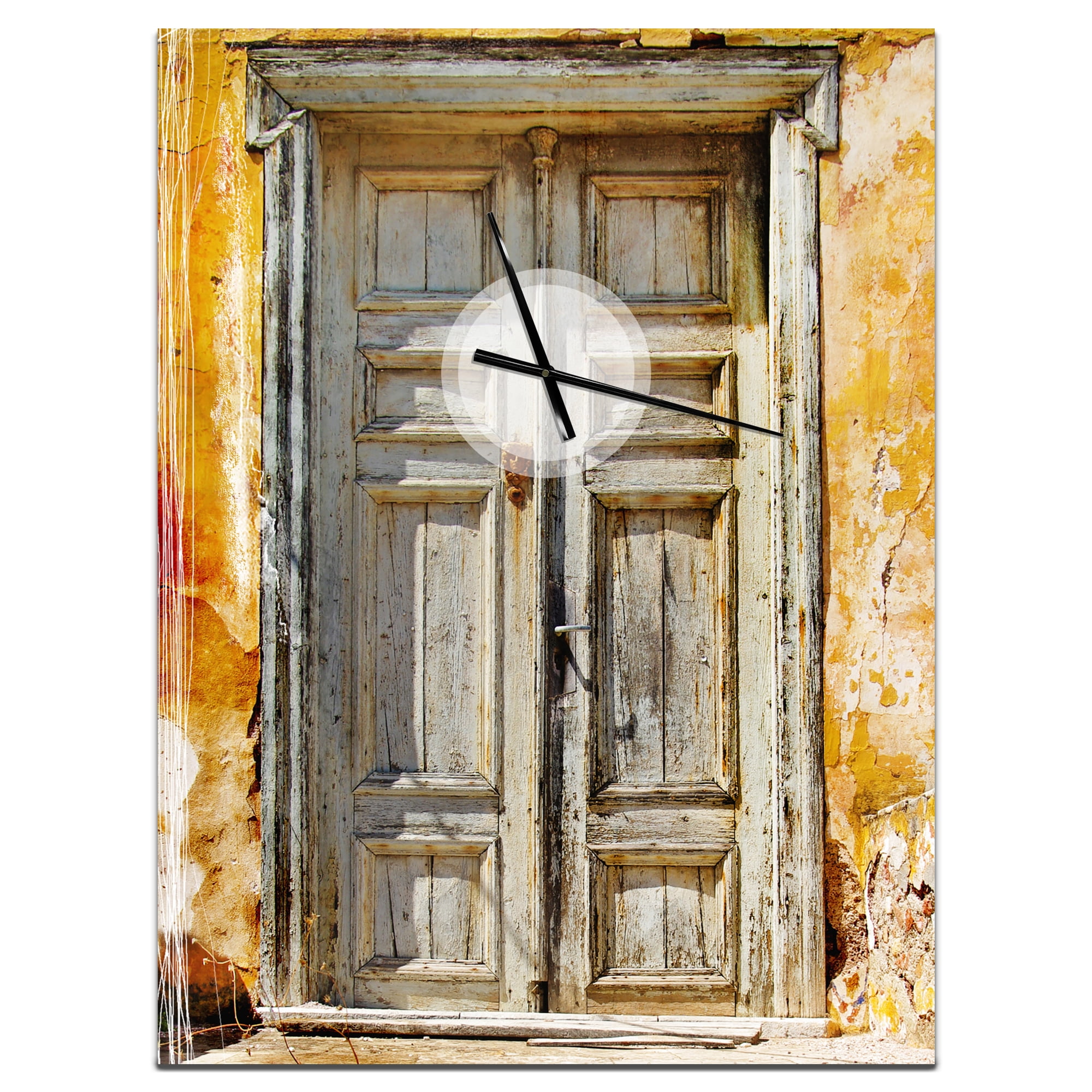 Designart 'Fantasy Flowers Paisley Pattern' Vintage Wall Clock