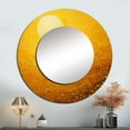 thumbnail image 1 of Designart "Fantasy of Moon's Lemon Light I" Moon Rund Mirror For Wall Decor - Large Yellow Round Print Mirror - Round Astronomy Mirror - Wall Mounted Round Large Mirror - 29" x 29", 1 of 6