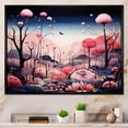thumbnail image 1 of Designart "Fantasy Mushroom Forest in Pink I" Fashion Framed Wall Art - Glam Pink Fantasy Living Room Framed Canvas Art, 1 of 6