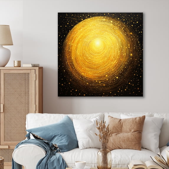 Designart "Fantasy Of Moon'S Lemon Light" Moon Canvas Prints