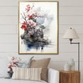 thumbnail image 1 of Designart "Fantasy Sumi Asian Painting III" Asian Floater Framed Canvas Print, 1 of 7