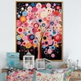 thumbnail image 1 of Designart "Fantasy Tree in Pink and Blue Floral II" Floral Framed Wall Art - Global Pink Tree African Living Room Framed Canvas Art, 1 of 6