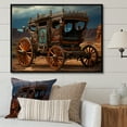 thumbnail image 1 of Designart "Fantasy Wagon In The Wild West Of The Usa" Old American Cart Floater Framed Canvas Art Print, 1 of 5