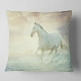 thumbnail image 1 of Designart Fantasy White Horse - Animal Throw Pillow - 16x16, 1 of 4