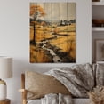 thumbnail image 1 of Designart "Farm Autumn Hues horizon IV" Landscape & Nature Print on Natural Pine Wood, 1 of 5