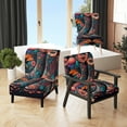 thumbnail image 1 of Designart "Farm Boots with Vibrant Floral Bouquet I" Green Fashion Upholstered Accent Chair - Glam Arm Chair For Bedroom, 1 of 5