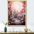 thumbnail image 1 of Designart "Farm Door Adorned with Pink Christmas Wreath II" Floral Framed Wall Art - Modern Pink Abstract Floral Hallway Framed Wall Art Decor, 1 of 6