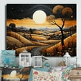 thumbnail image 1 of Designart "Farm Golden Harvest Painting V" Landscapes Metal Wall Art, 1 of 5