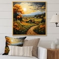 thumbnail image 1 of Designart "Farm Harvest Euphony Pointillism I" Countryside Floater Framed Canvas Print, 1 of 7