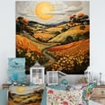 thumbnail image 1 of Designart "Farm Harvest Euphony Pointillism II" Farm Metal Wall Art, 1 of 1