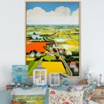 thumbnail image 1 of Designart "Farm Landscape With De Stijl Flair" Countryside Floater Framed Canvas Art Print, 1 of 5