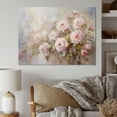 thumbnail image 1 of Designart "Farmhouse Charm Adorned With Pink Roses" Roses Canvas Wall Art, 1 of 7