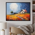 thumbnail image 1 of Designart "Farmhouse Farmstead composition Pointillism I" Farm Floater Framed Wall Art Print, 1 of 7